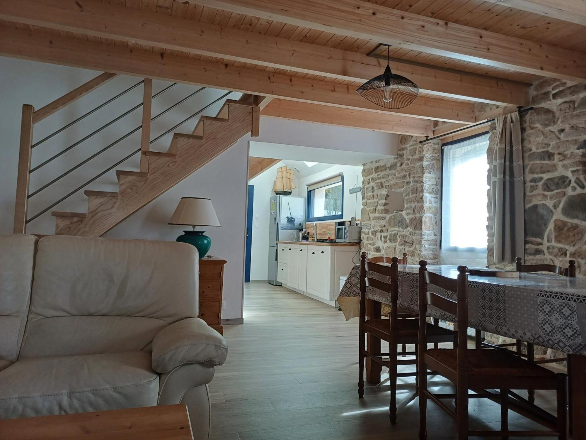 Charmante Petite Maison Rostiviec Bord De Mer Loperhet Exteriér fotografie